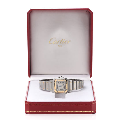 Cartier Stainless Steel 18K Yellow Gold 24mm Santos De Cartier Galbee Quartz Watch 6 of 6
