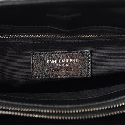 Saint Laurent Calfskin Y Quilted Monogram Medium Loulou Chain Satchel Black 6 of 10