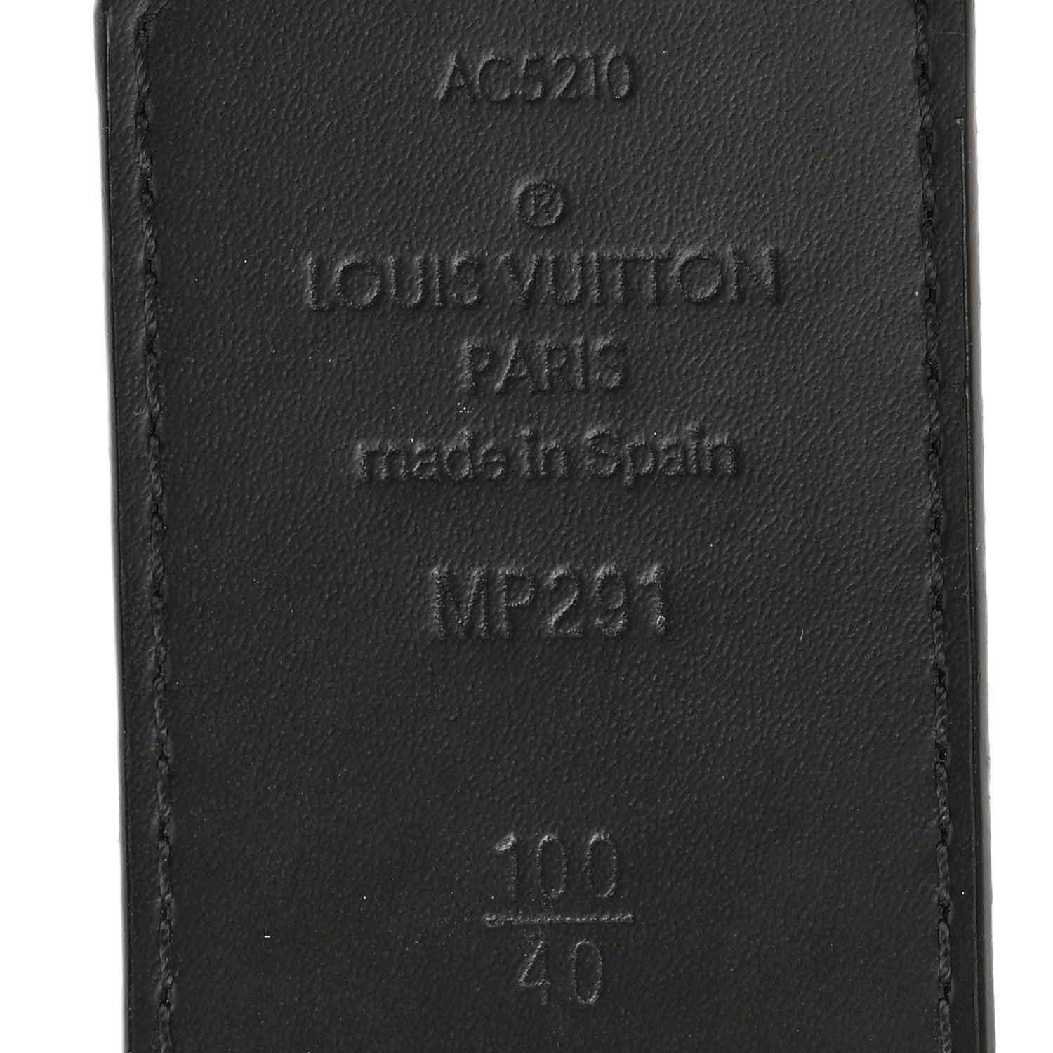 Louis Vuitton Calfskin Monogram 40mm LV Friends Belt 100 40 Black 5 of 6