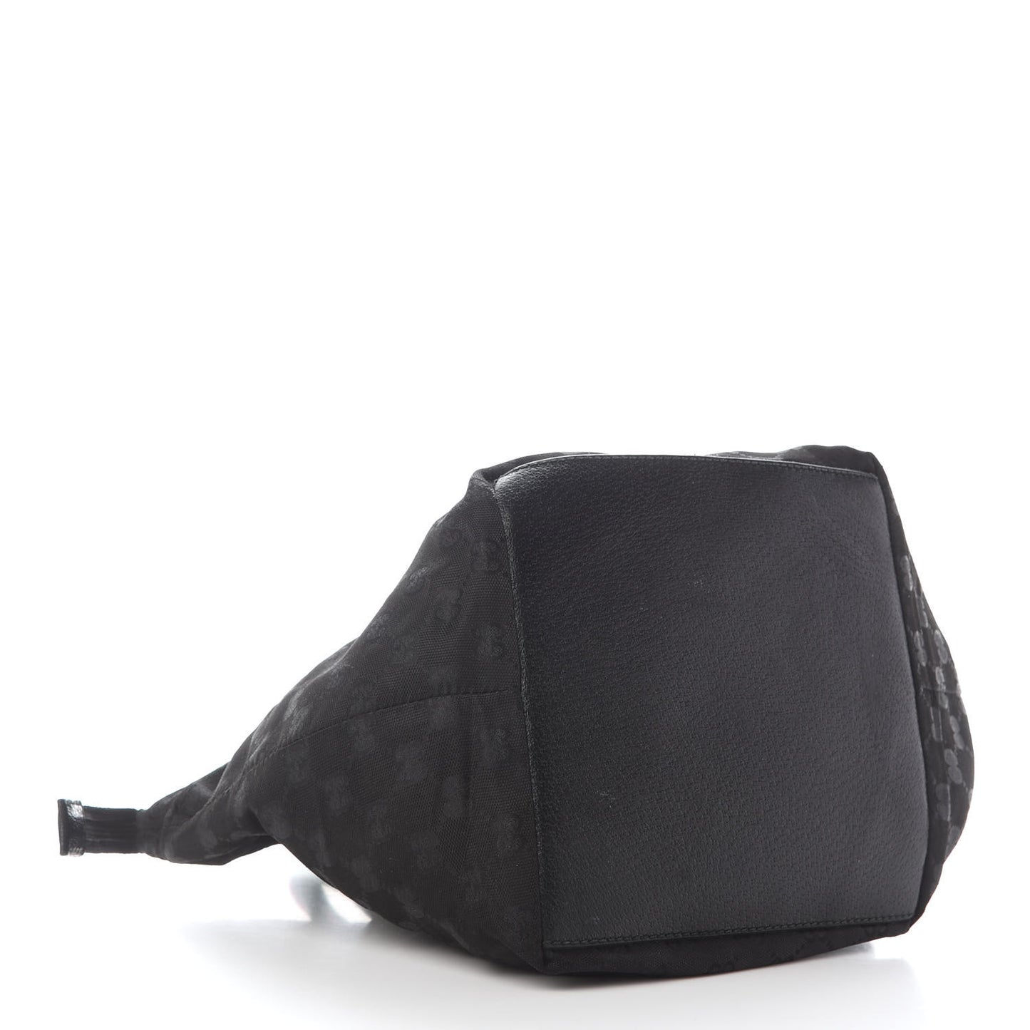 GG Monogram Small Web Handle Bucket Tote Black