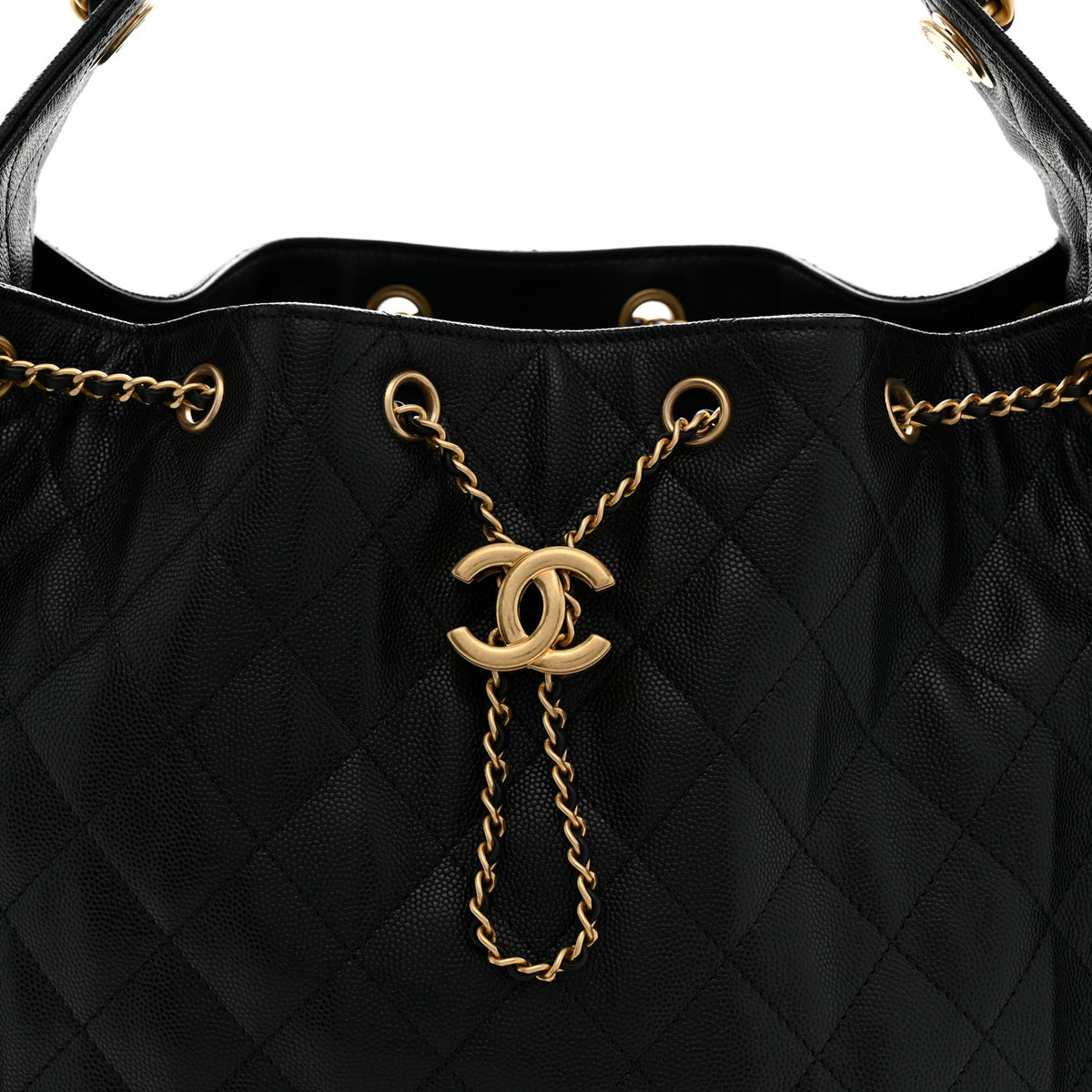 Chanel Caviar Quilted Medium Chanel 25 Handbag Black 9 of 12