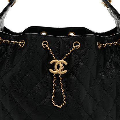 Chanel Caviar Quilted Medium Chanel 25 Handbag Black 9 of 12