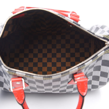 Louis Vuitton Damier Speedy Bandouliere 30 Black White 4 of 9