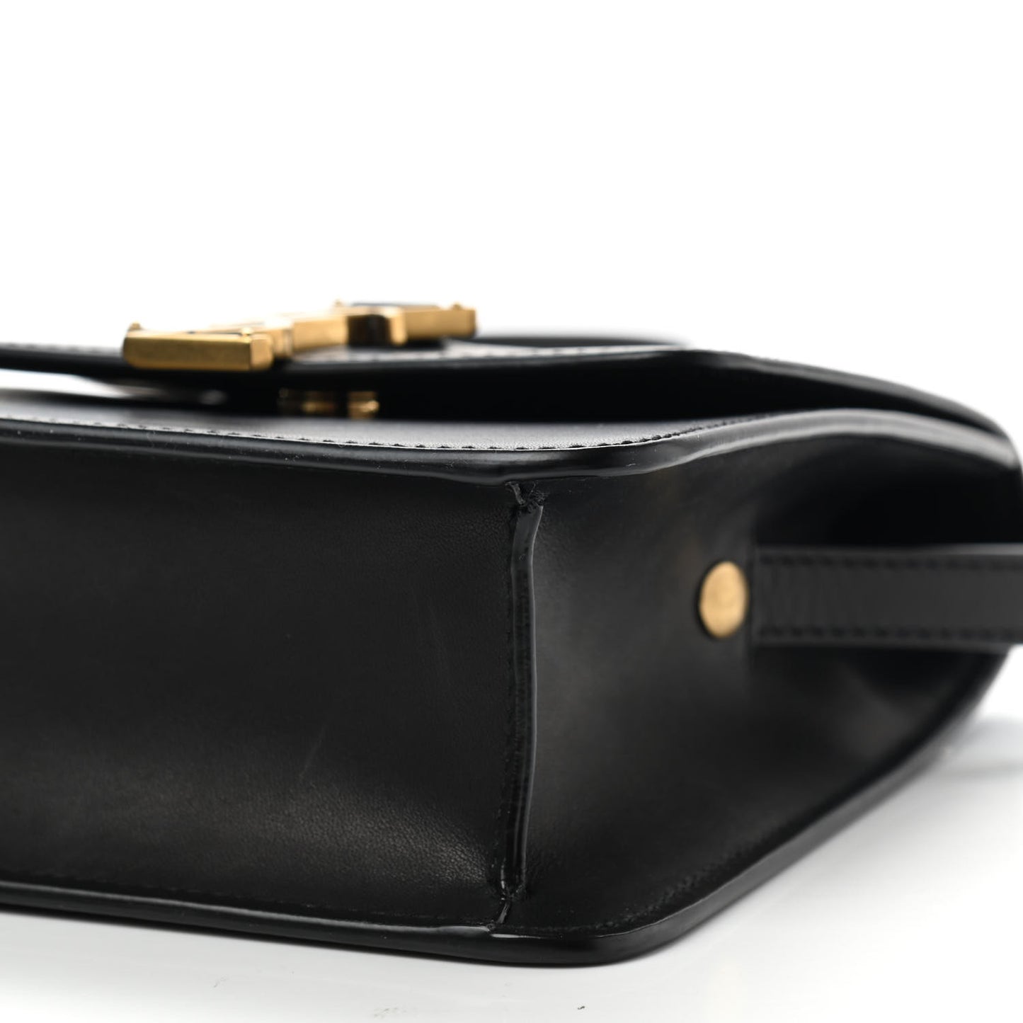 Smooth Calfskin North South Kaia Satchel Black