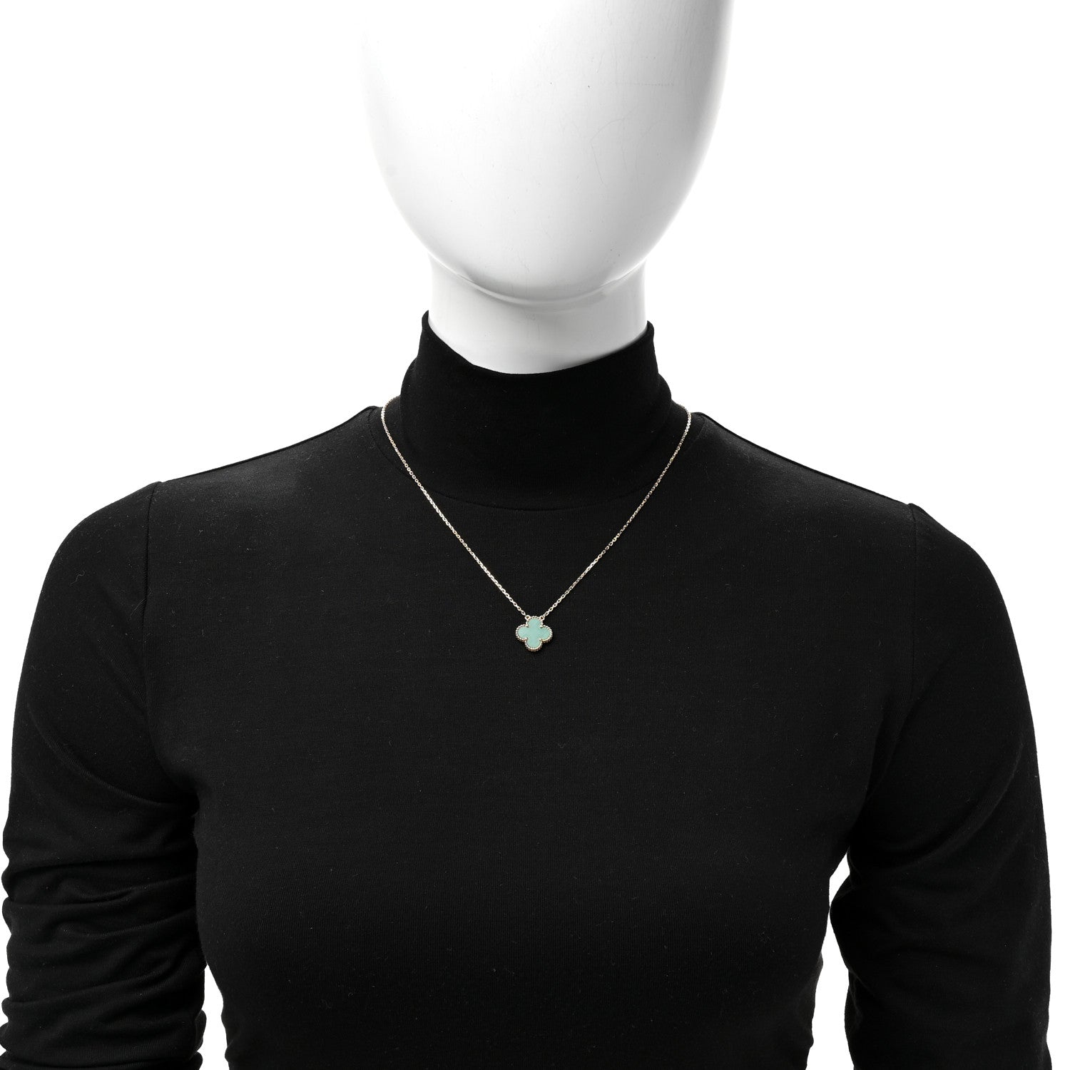 Van Cleef & Arpels 18K Yellow Gold Malachite Vintage Alhambra Pendant Necklace 2 of 7