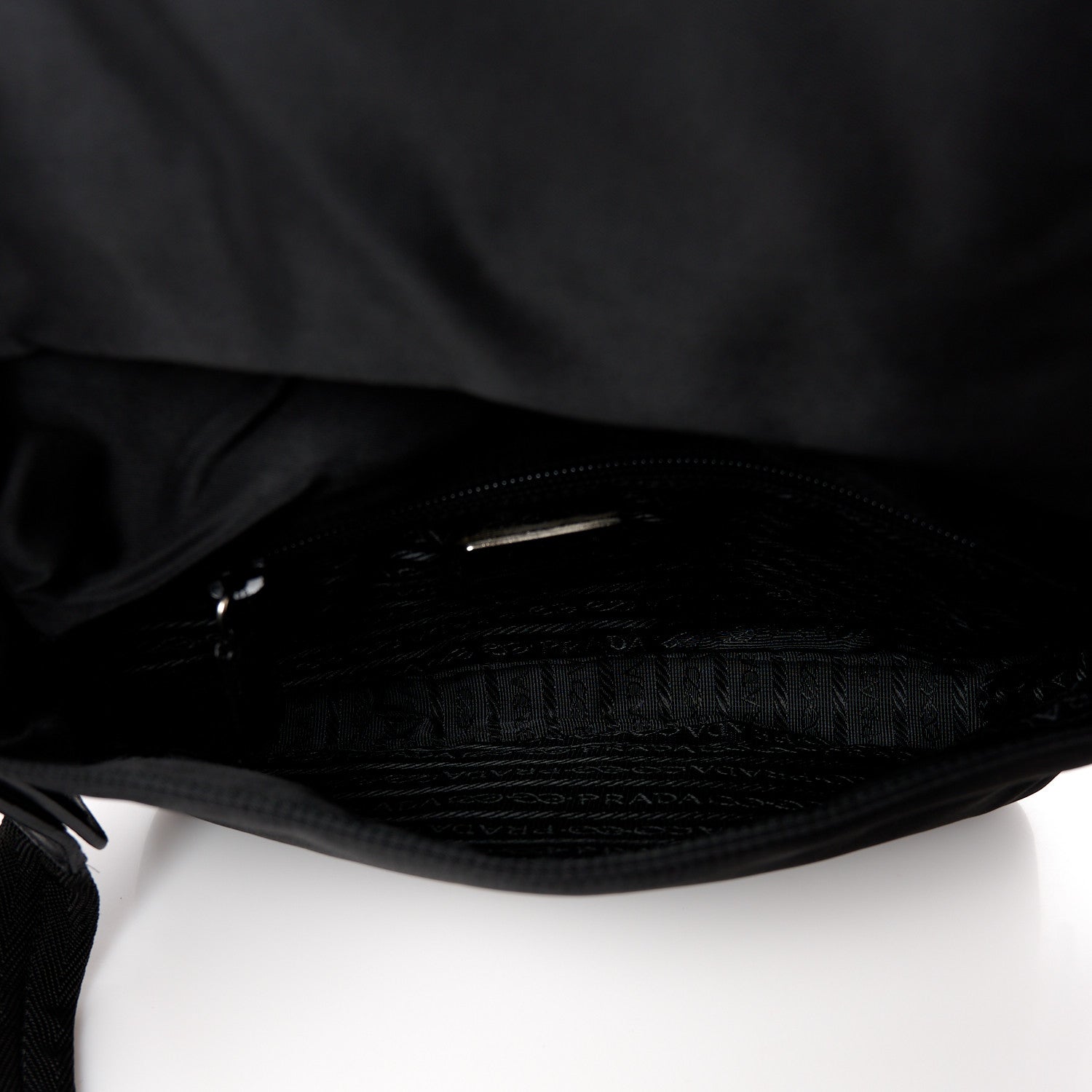 Prada Tessuto Nylon Shoulder Bag Black 7 of 13
