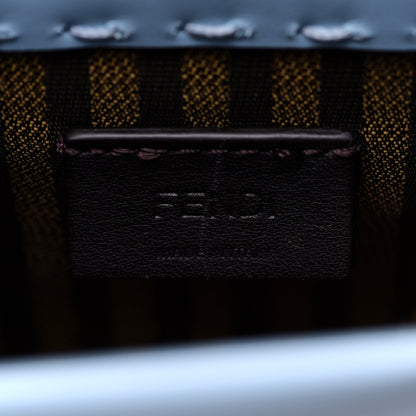 Fendi Vitello King Plexiglass Logo Embossed Mini Fendi Sunshine Shopper Tote Azzurro Baby 8 of 9