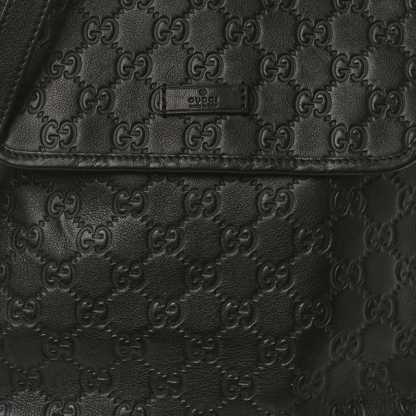Guccissima Small Flap Messenger Bag Black