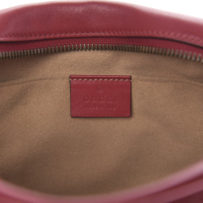Gucci Calfskin Matelasse Small GG Marmont Chain Shoulder Bag Hibiscus Red 5 of 9