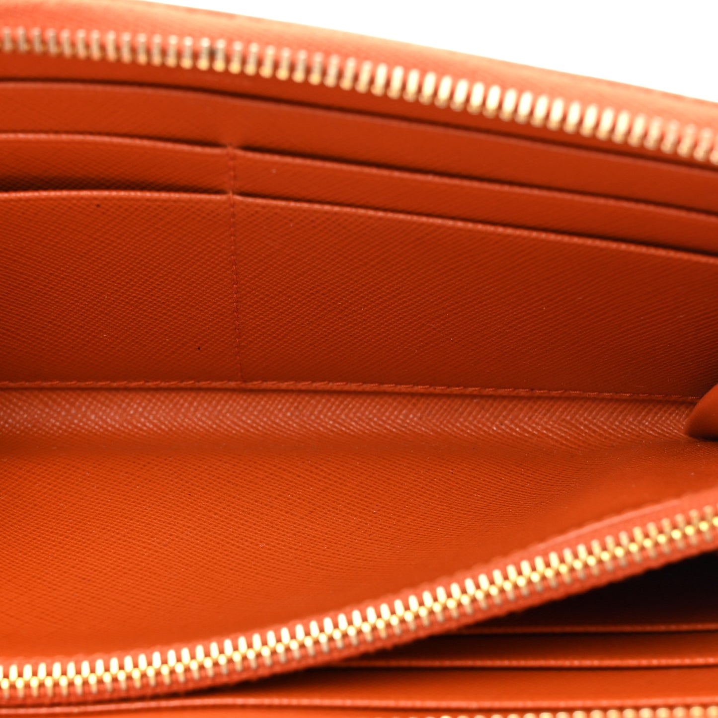 Saffiano Metal Zip Around Wallet Rame