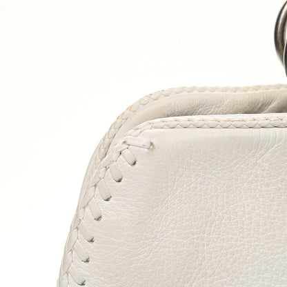 Christian Dior Calfskin Braided Gaucho Double Saddle Bag White 14 of 17
