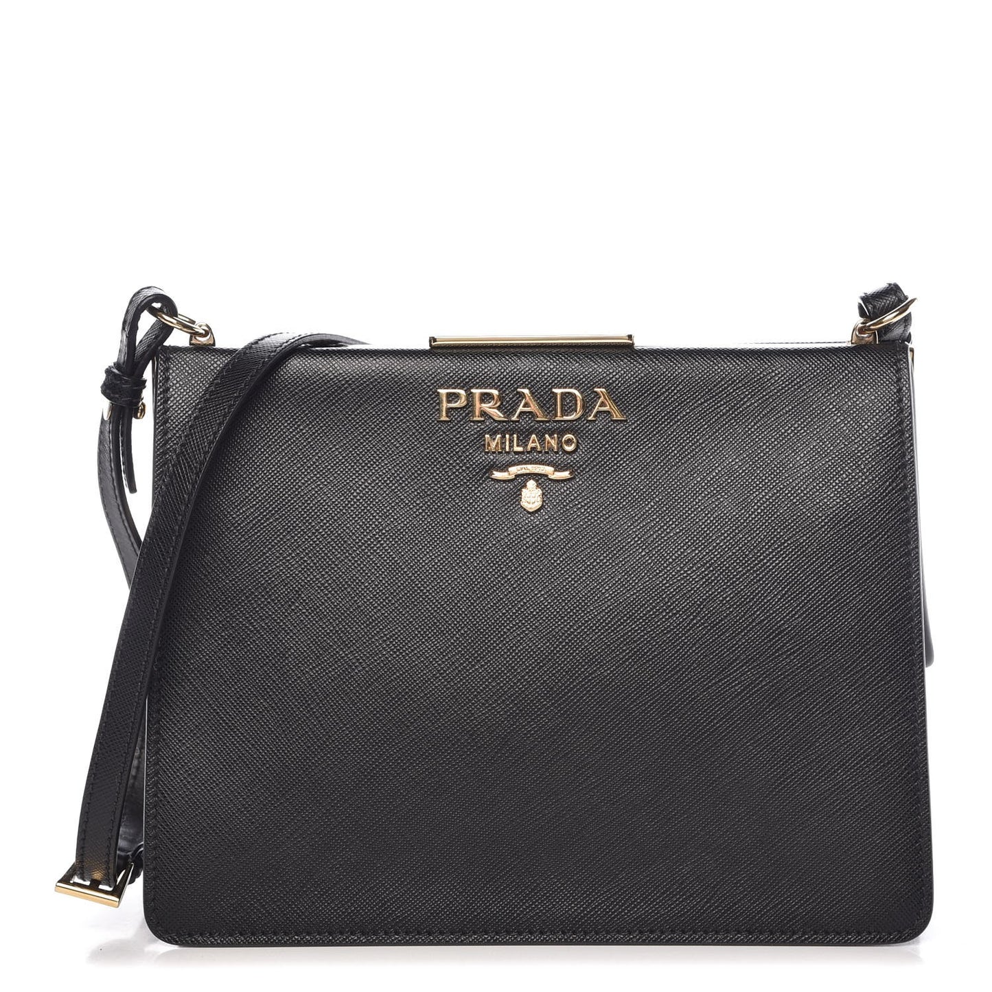 Saffiano City Calf Light Frame Bag Black