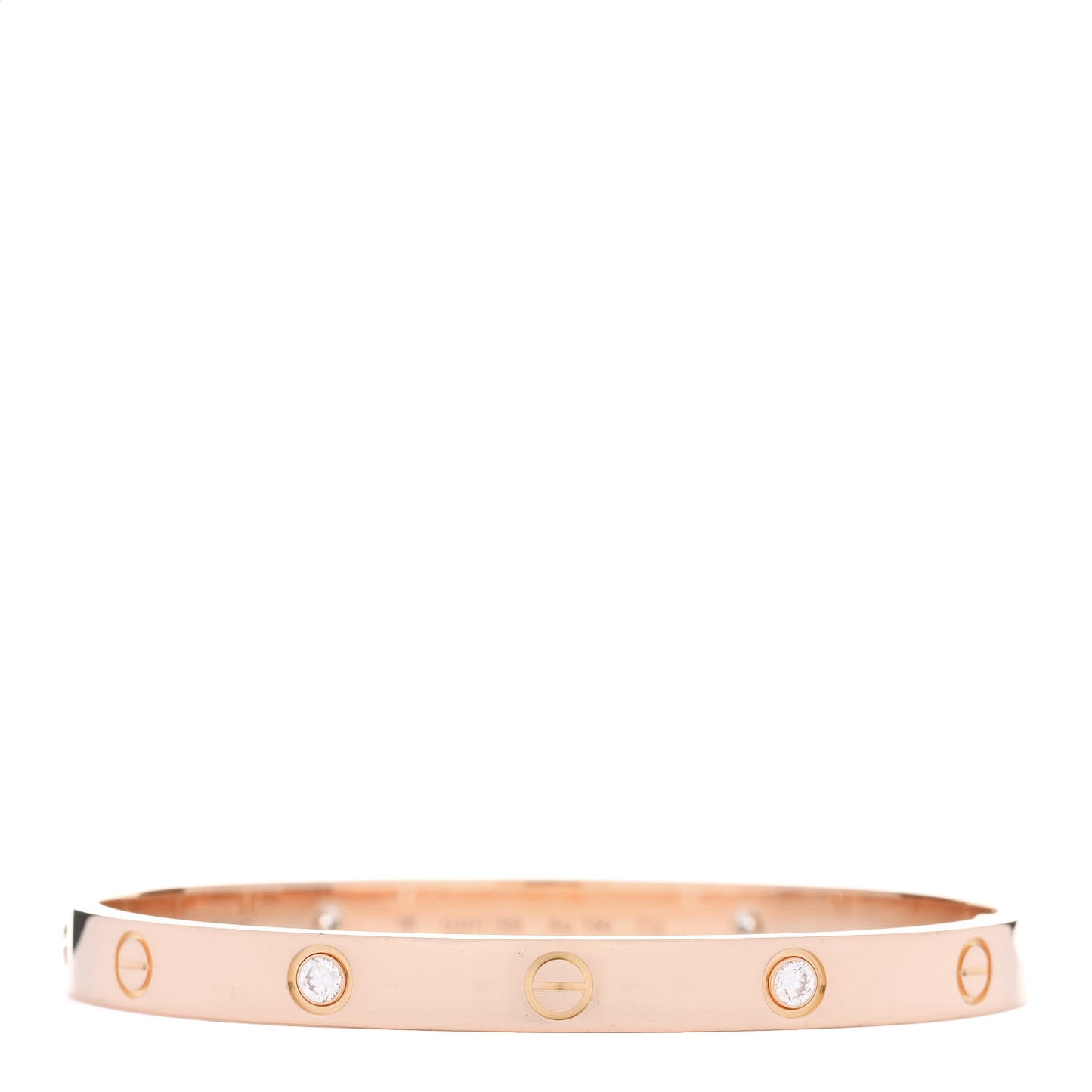 18K Pink Gold 4 Diamond LOVE Bracelet 18