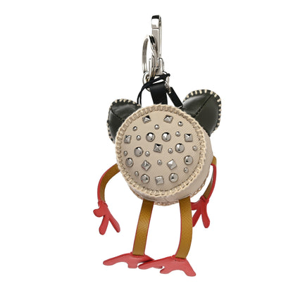Burberry Calfskin Studded Doris The Frog Bag Charm Limestone Multi 4 of 5