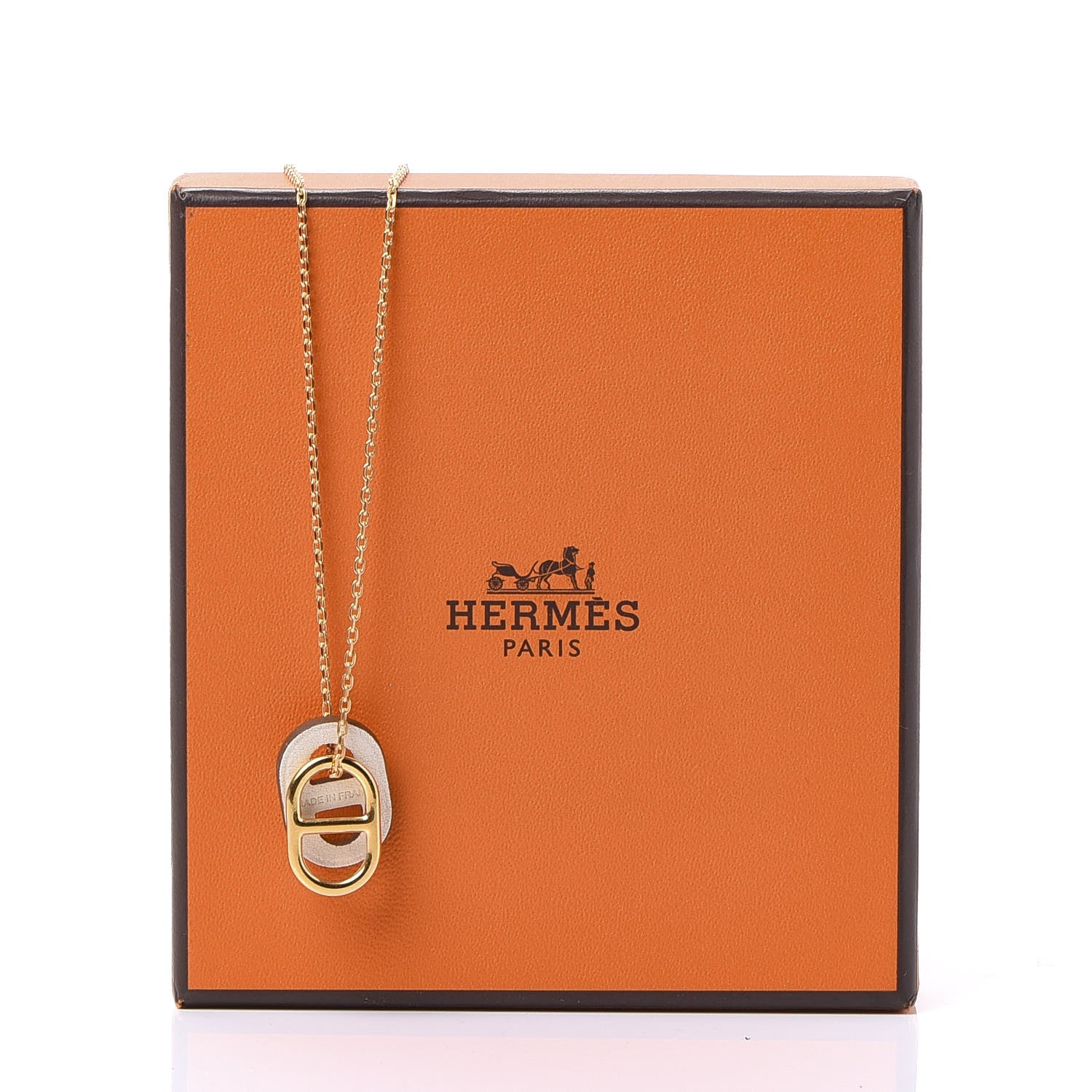 Hermes Swift O'Maillon Pendant Necklace White 5 of 5