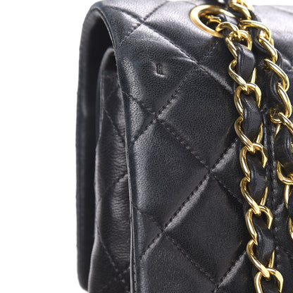 Chanel Lambskin Quilted Medium Double Flap Black 14 of 18