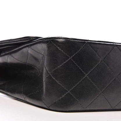 Chanel Lambskin Quilted Medium Double Flap Black 12 of 14