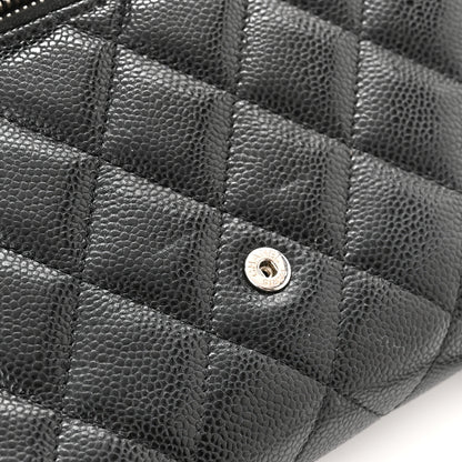Chanel Caviar Quilted Phone Holder Wallet on Removable Chain Black 14 of 17