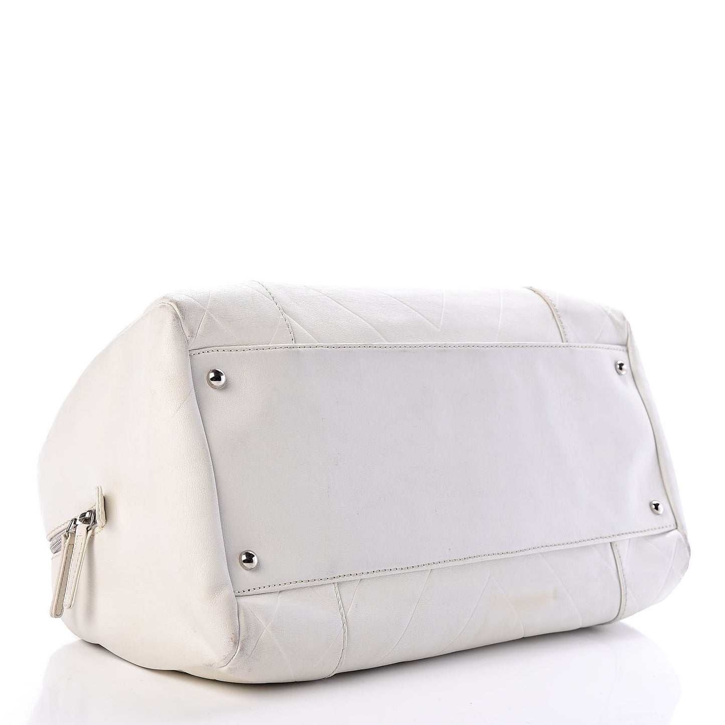 Calfskin Bowling Bag White