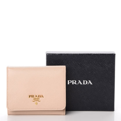 Prada Saffiano Metal Tri-Fold Compact Wallet Cipria 7 of 7