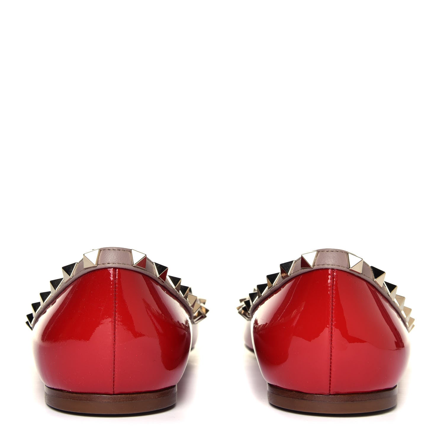 Valentino Garavani Patent Rockstud Ballerina Flats 41 Rosso Valentino Poudre 10 of 12