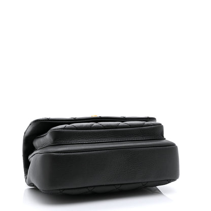 Chanel Calfskin Quilted Top Handle Flap Black 4 of 10