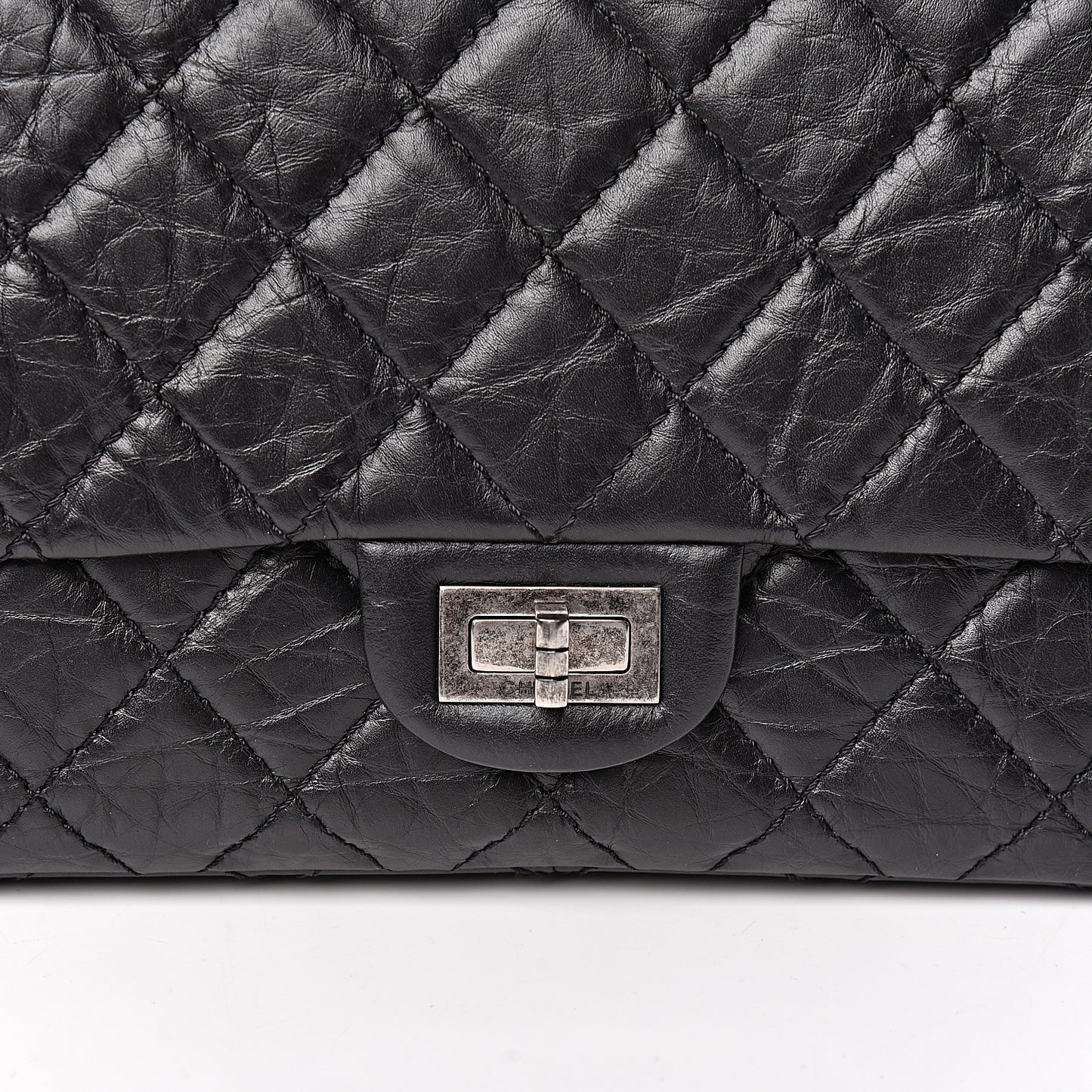 Aged Calfskin Quilted 2.55 Reissue 226 Flap Black