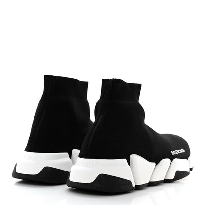 Balenciaga Technical 3D Recycled Knit Bi-Color Sole Womens Speed 2.0 Sneakers 39 Black White 4 of 9