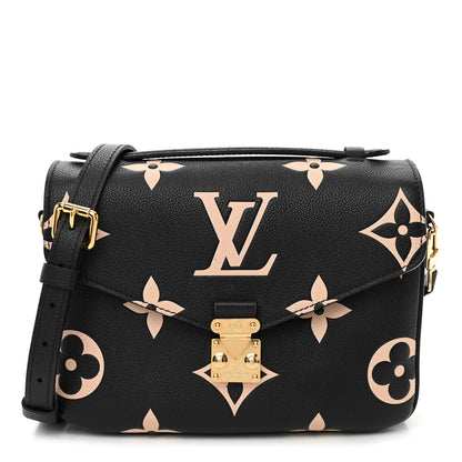 Louis Vuitton Empreinte Monogram Giant Pochette Metis Black Beige 1 of 12