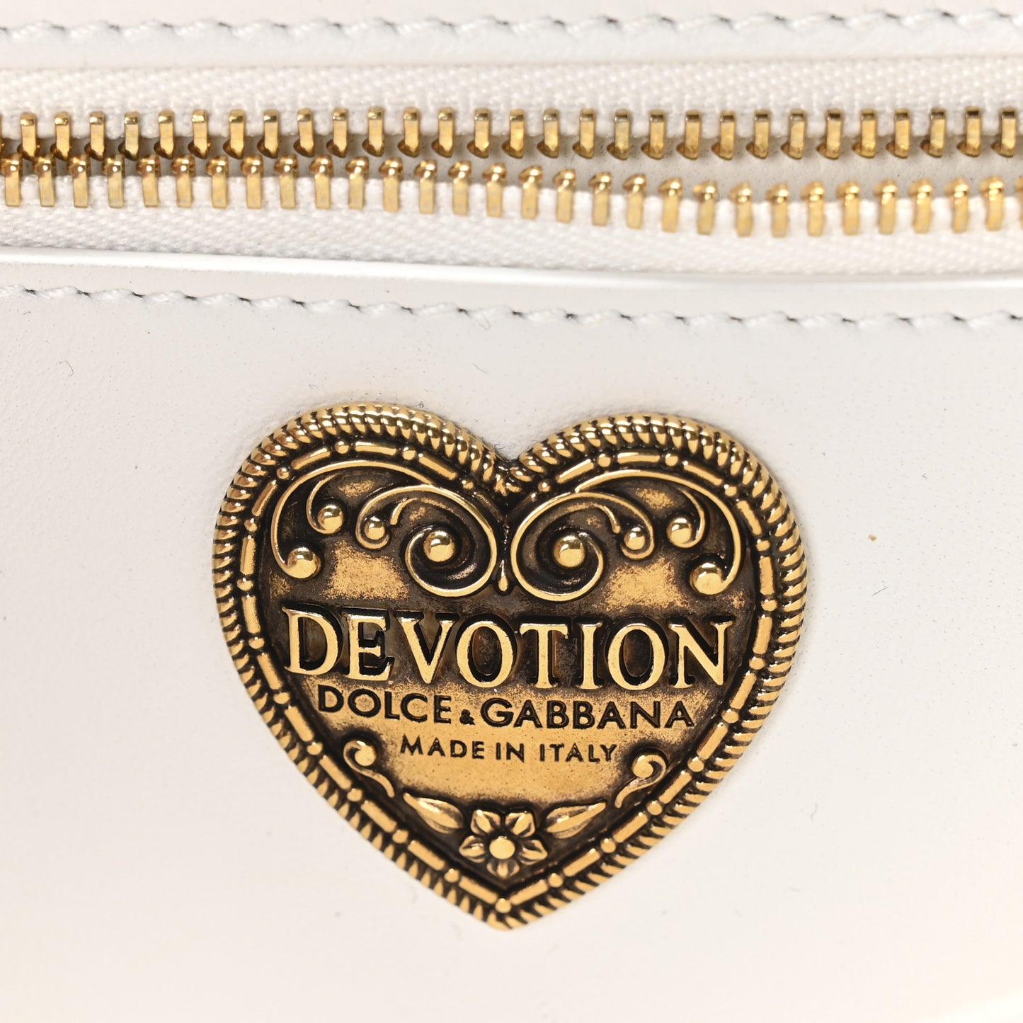Calfskin Medium Devotion Crossbody Bag White
