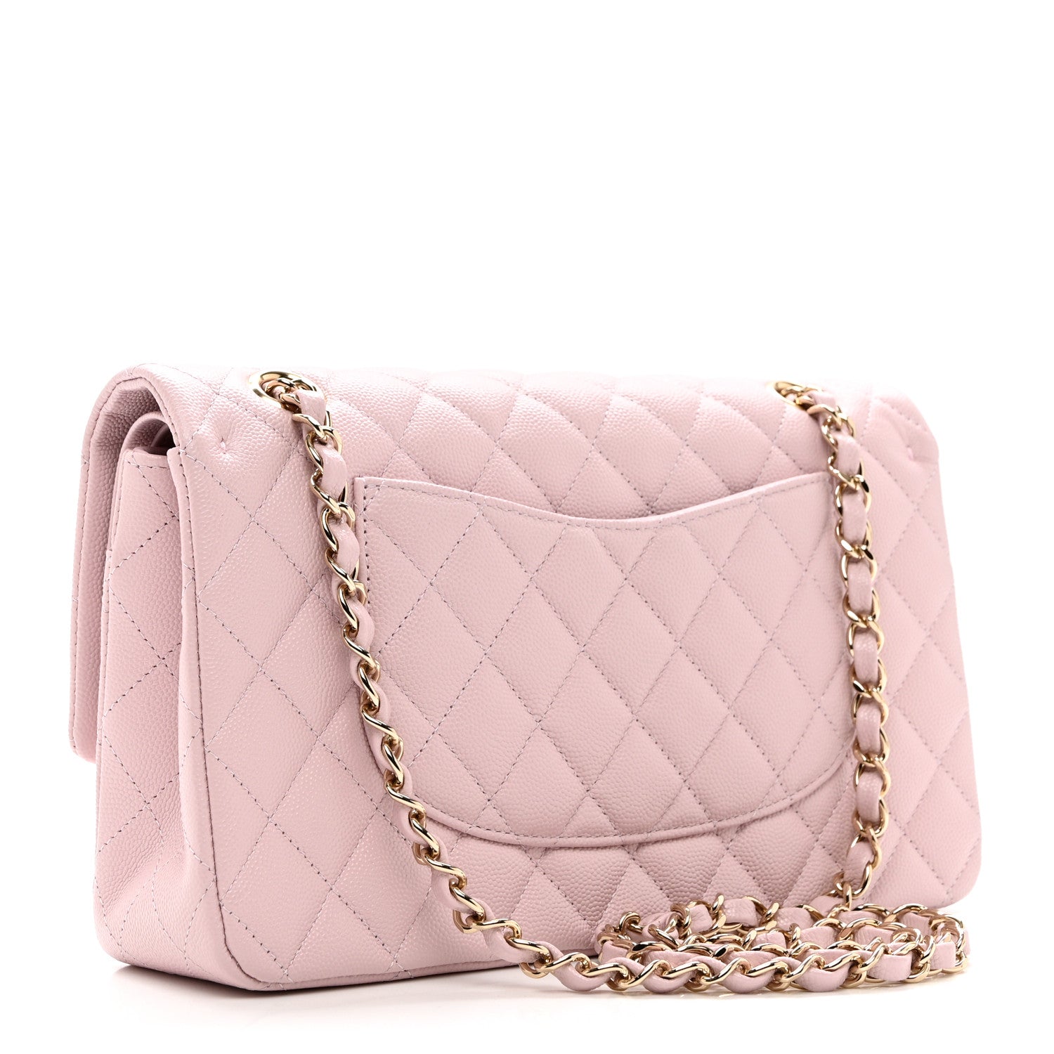 Chanel Caviar Quilted Medium Double Flap Light Pink 3 of 9