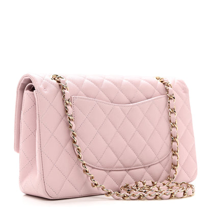Chanel Caviar Quilted Medium Double Flap Light Pink 3 of 9