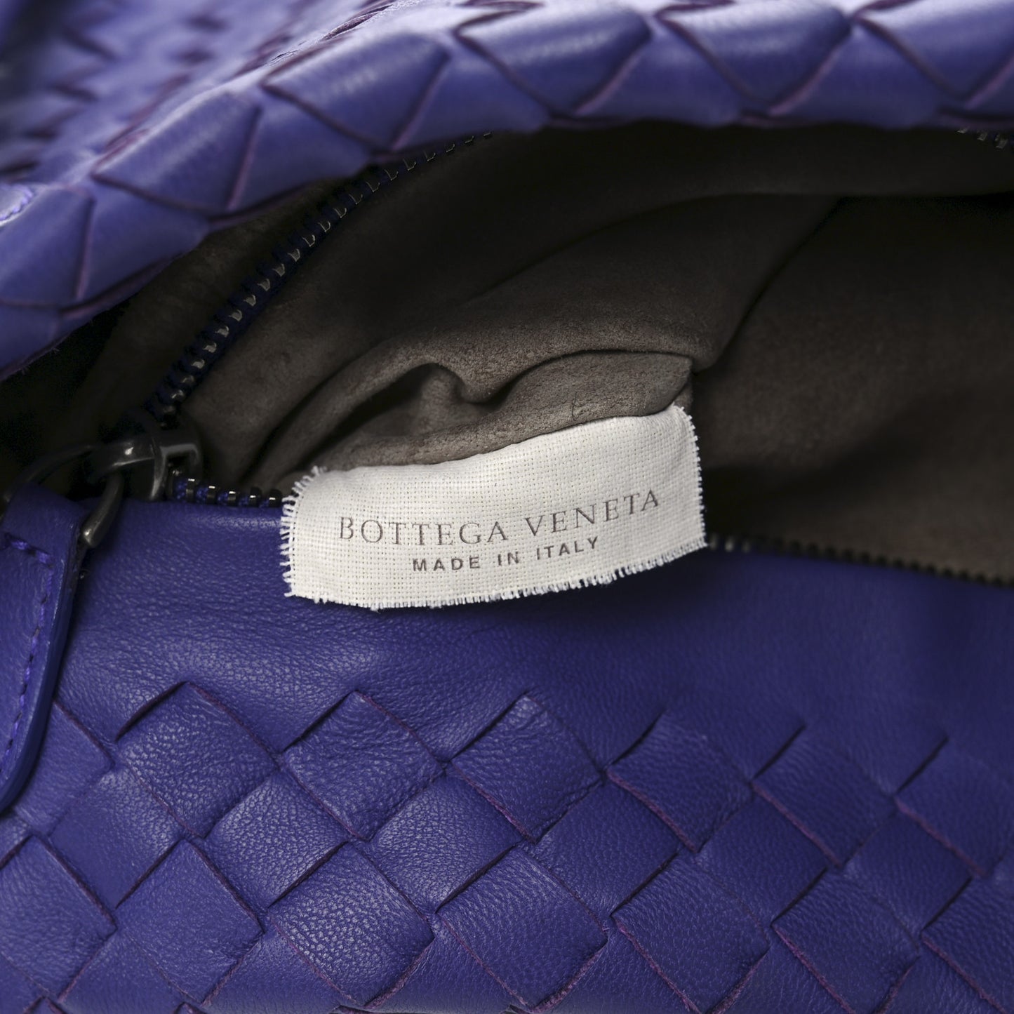 Nappa Intrecciato Bucket Bag Purple