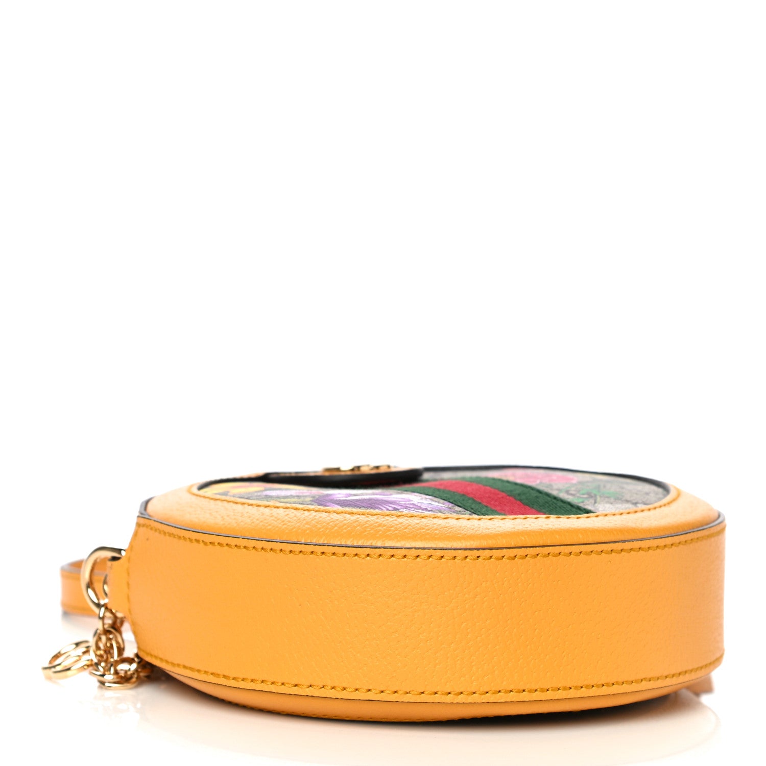 Gucci GG Supreme Monogram Flora Web Mini Ophidia Round Shoulder Bag Beige Multicolor Crop 4 of 11