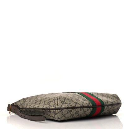 Gucci GG Supreme Monogram Web Ophidia Half Moon Hobo Brown 4 of 10