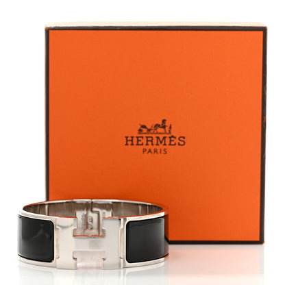 Hermes Enamel Wide Clic Clac H Bracelet GM Black 5 of 5