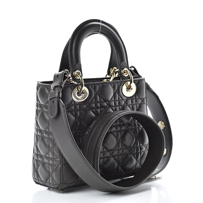 Christian Dior Lambskin Cannage Small Lucky Badges My Lady Dior Black 3 of 12