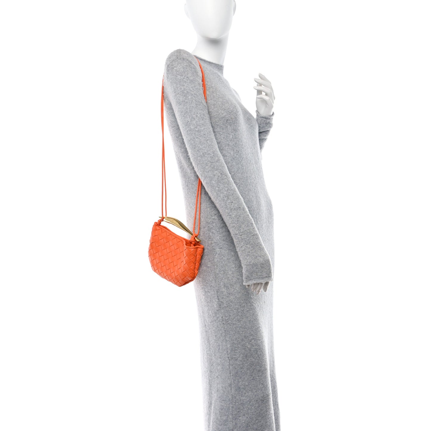 Nappa Intrecciato Mini Sardine Bag Papaya