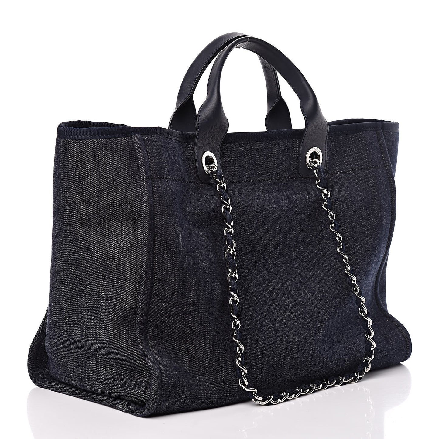 Denim Large Deauville Tote Dark Blue