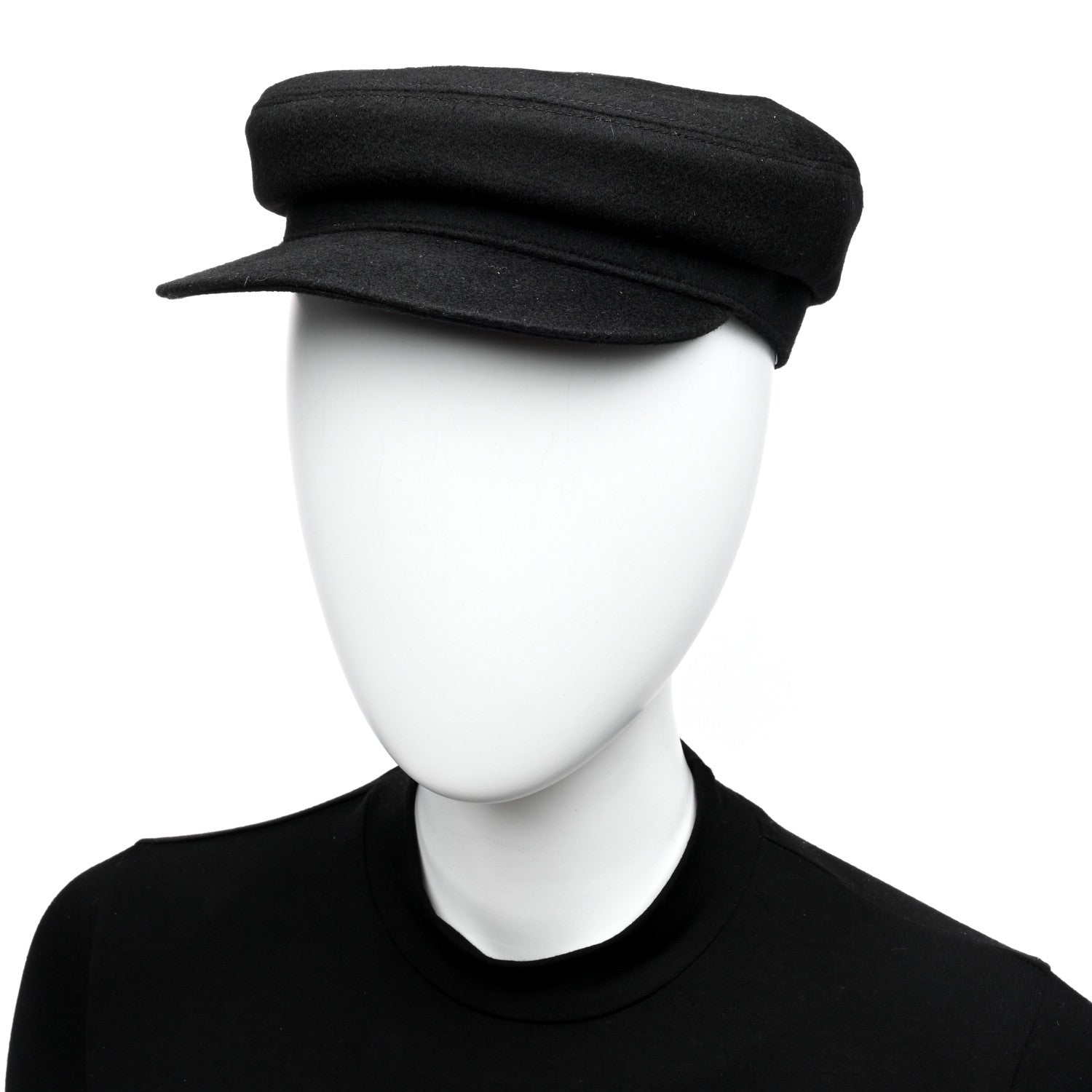 Hermes Cashmere Swift Womens Deauville Cap 57 Black 2 of 8
