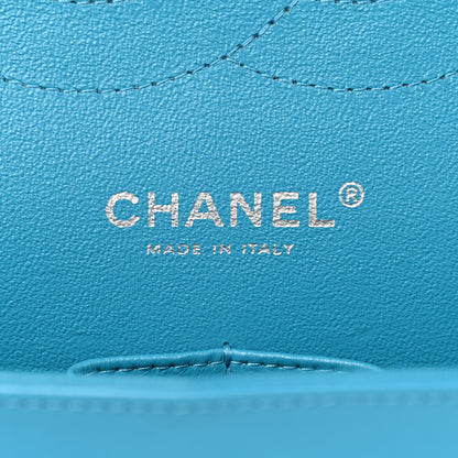 Chanel Patent Quilted Jumbo Double Flap Blue 7 of 10