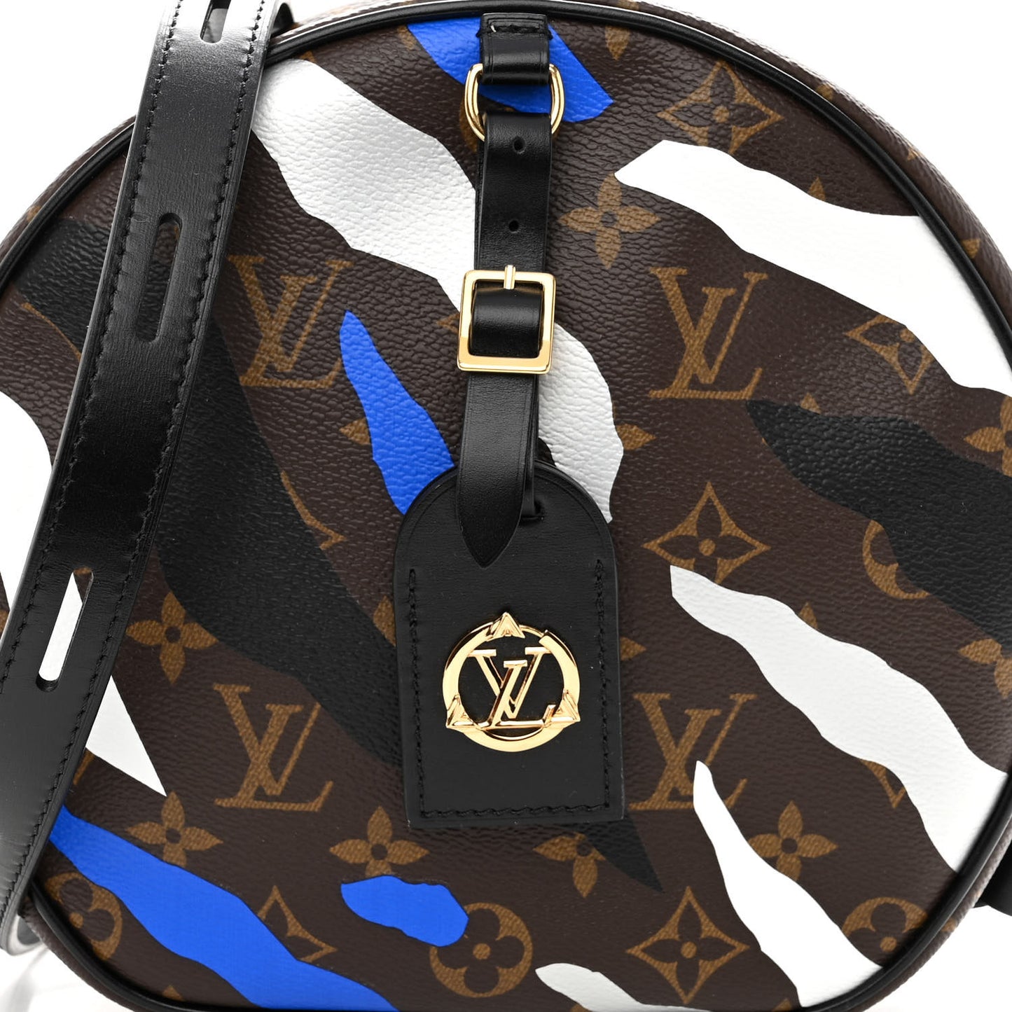 X LOL Monogram Boite Chapeau Souple Blue Silver