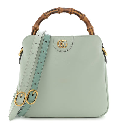 Gucci Softy Wonka Textured Dollar Calfskin Small Diana Shoulder Bag Pale Green 1 of 11