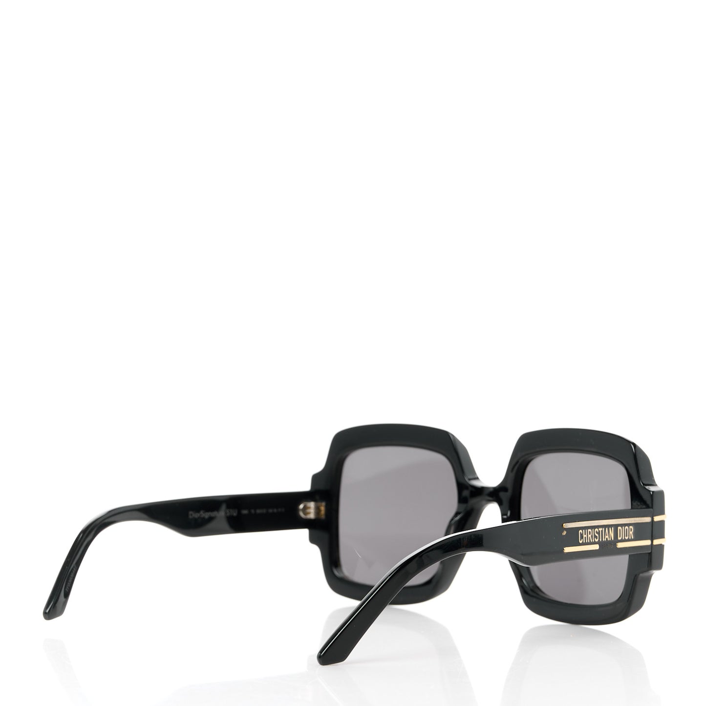 Acetate Diorsignature S1U Square Sunglasses Black