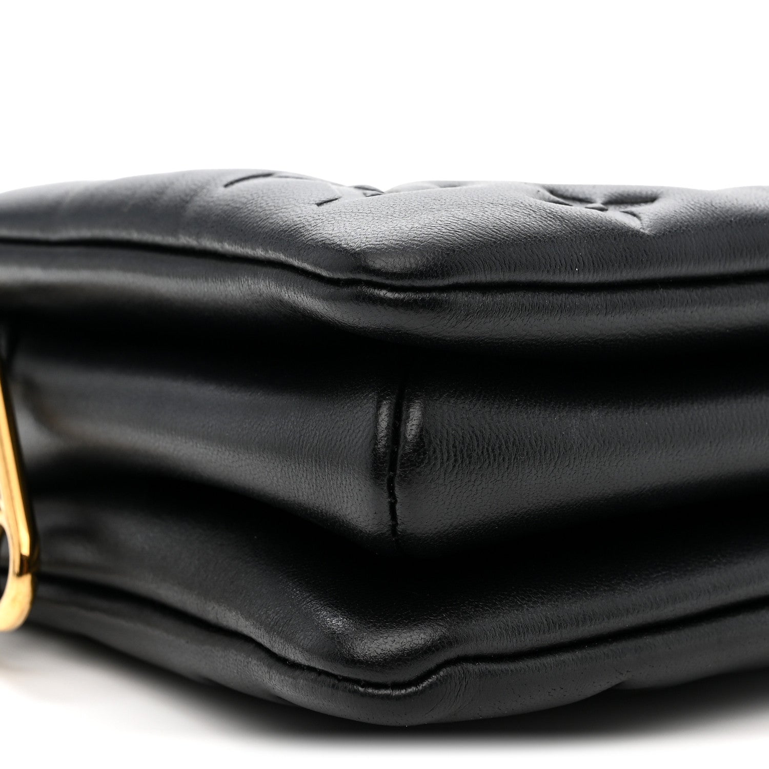 Louis Vuitton Lambskin Embossed Monogram Coussin BB Black 10 of 12