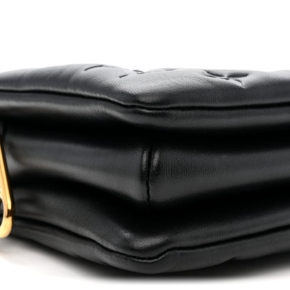 Louis Vuitton Lambskin Embossed Monogram Coussin BB Black 10 of 12