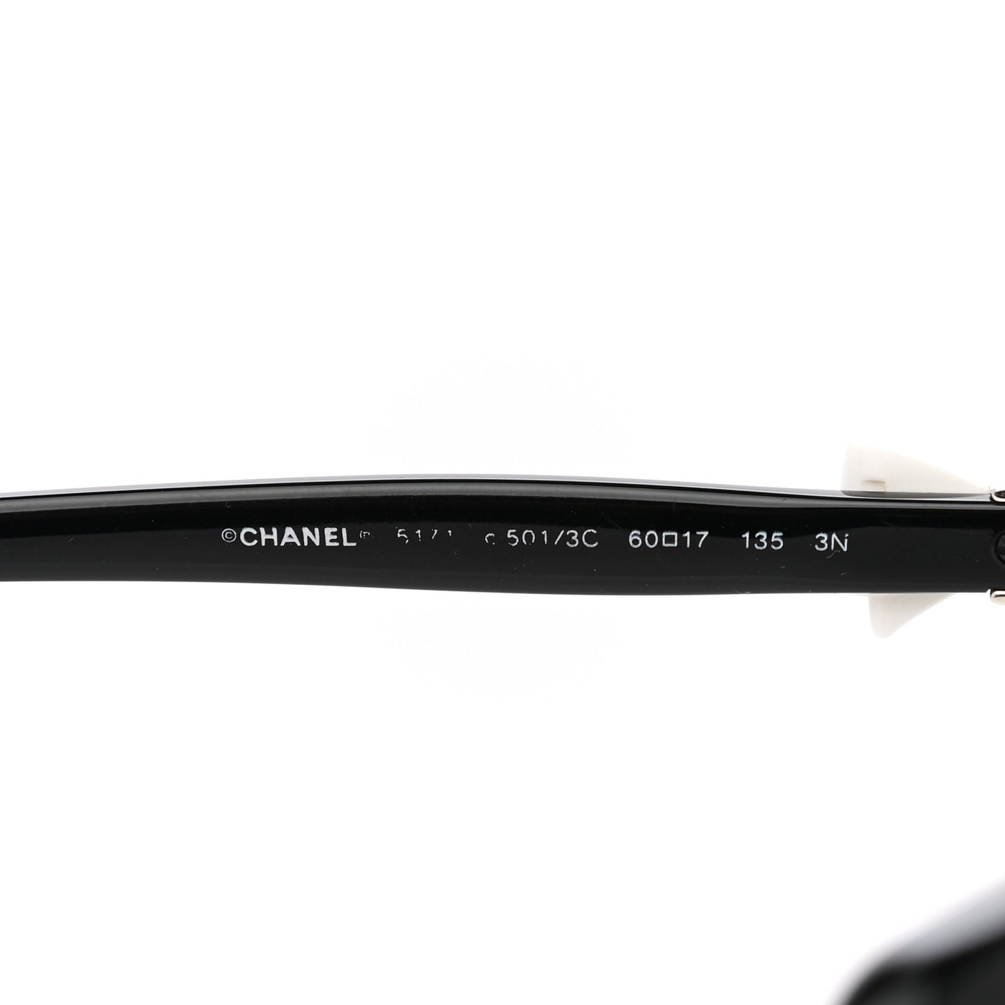 Acetate CC Bow Sunglasses 5171 Black White