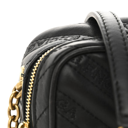 Balenciaga Calfskin Logo Matelasse Chain Strap Blanket Reporter XS Black 12 of 12