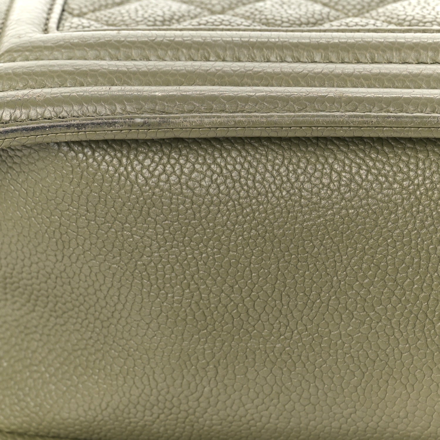 Chanel Caviar Quilted Medium Boy Flap Khaki 14 of 14