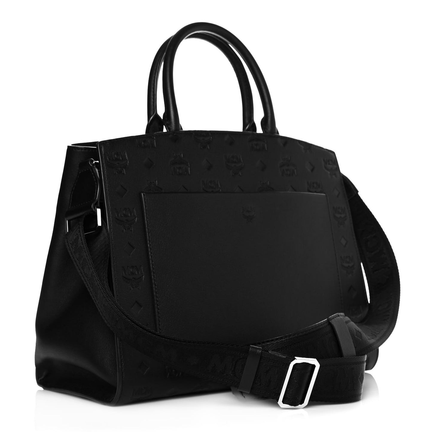 Calfskin Ottomar Monogram Medium Essential Tote Black